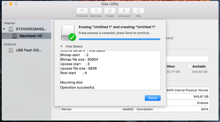 formatting usb drive on mac